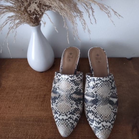 Snake block Heel mule - Picture 2 of 3